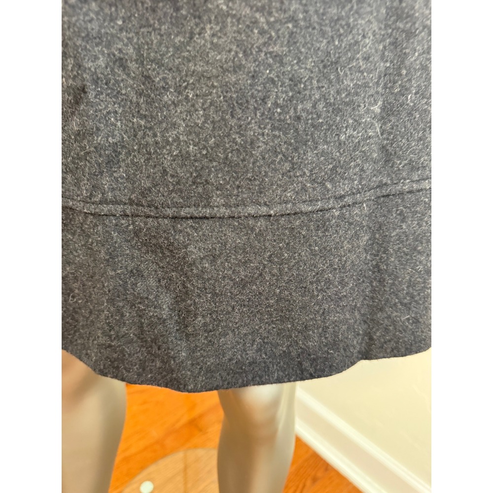 Vintage 90's J. Crew Charcoal Gray A-Line Wool Pencil Skirt made in Hong‎ Kong 6 - Picture 2 of 7